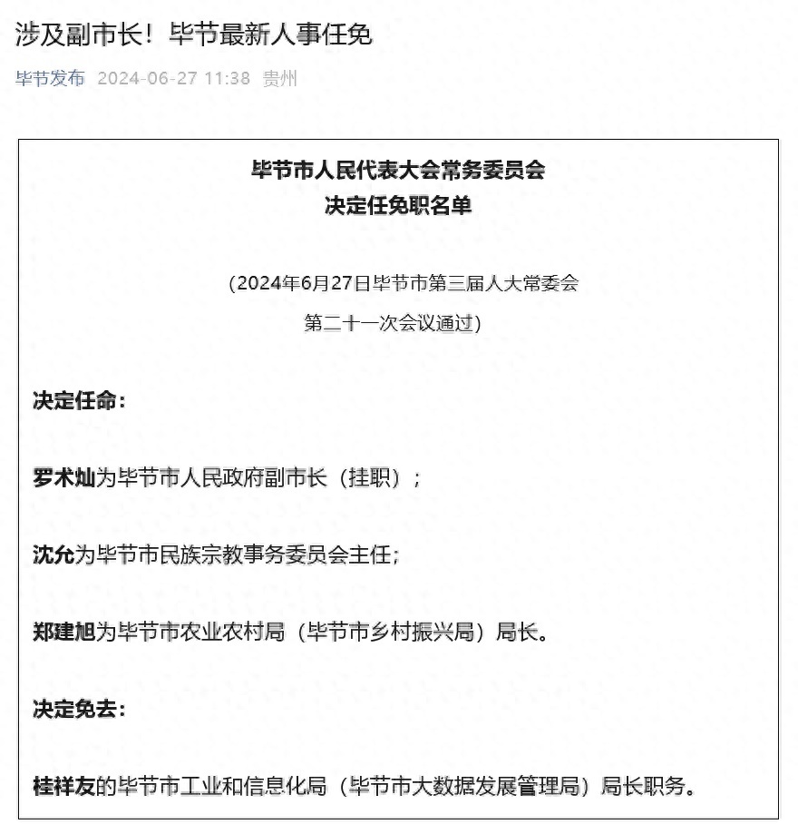 毕节地区市司法局人事任命最新名单公布