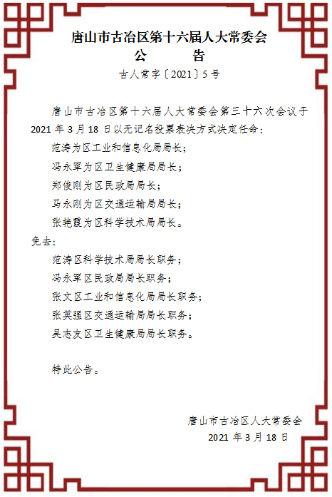 唐山市商务局人事任命动态更新