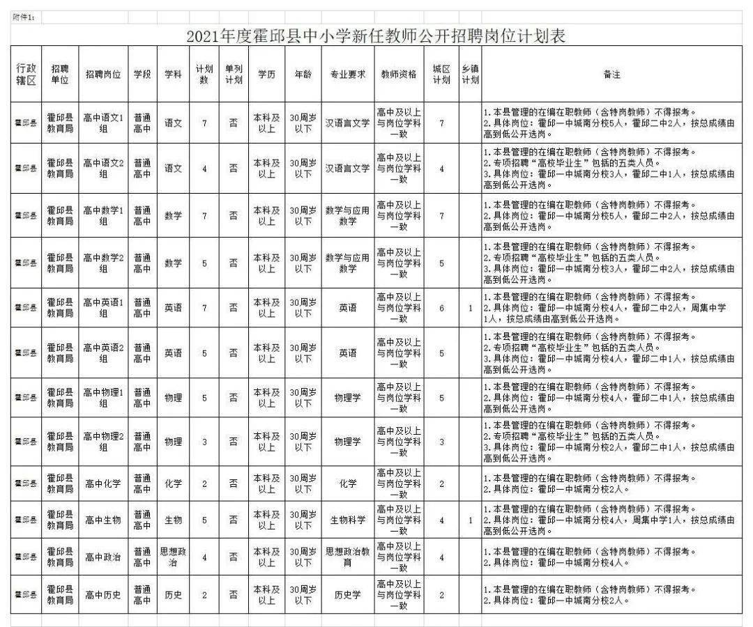 霍邱县小学最新招聘公告概览