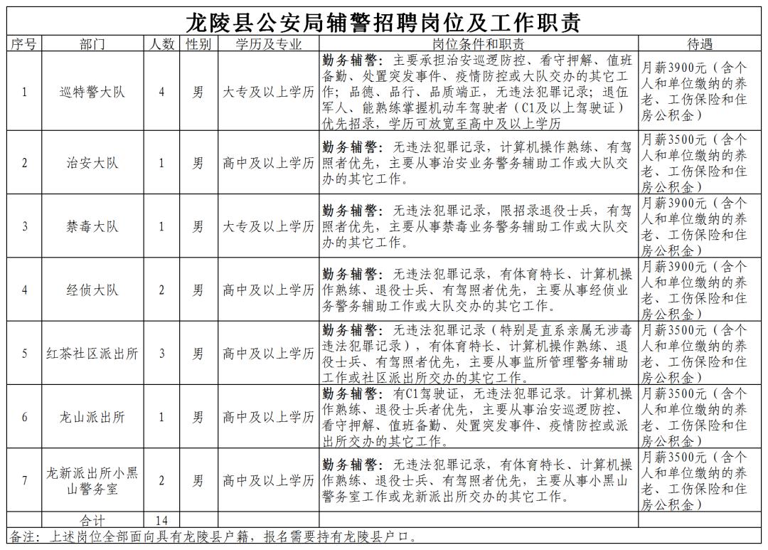 龙州县人民政府办公室最新招聘启事